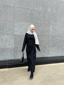 Suede Wrap Dress