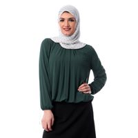 Chiffon Pleated Blouse lined with lycra cotton  بلوزات شيفون مبطنة ب ليكرا قطن خفيفة