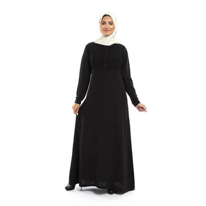 Crepe Pleated Chest Abaya