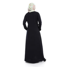 Load image into Gallery viewer, Crepe Pleated Chest Abaya