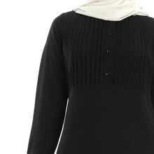 Load image into Gallery viewer, Crepe Pleated Chest Abaya