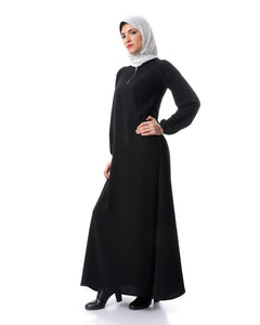 Crepe Black Sports Abaya