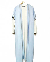 Load image into Gallery viewer, Baby blue  Silver Kaftan